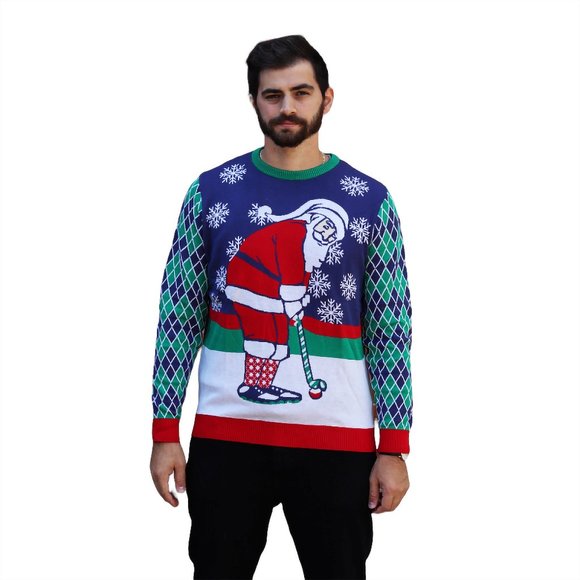 Playful Santa Ugly Christmas Sweater - Picture 1 of 2